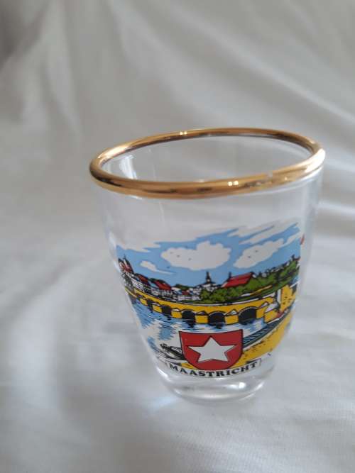 Shots Gold Rimmed Glass.Maastricht.5cm .High   R 20.00 View scans