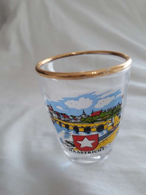 Shots Gold Rimmed Glass.Maastricht.5cm .High   R 20.00 View scans