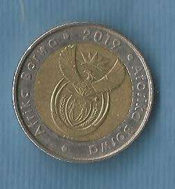 South Africa. 2019. Five Rand Coin.Let us Live and for Freedom R 35.00  View Scans
