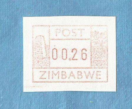 Zimbabwe.Postage Label. 1 Mint NH  CV+/- R 20.00 View scans