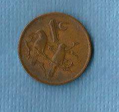 South  Africa. 1969,  1 Cent Coin   R25.00    View scans