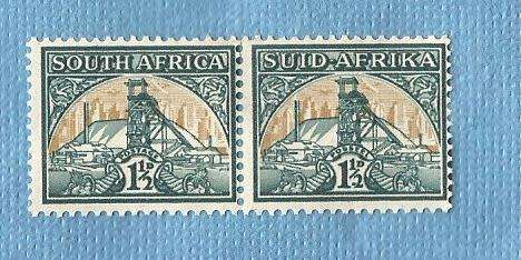 South Africa.1941.Gold Mine. Pair Mint Stamps. CV+/- R 33.00 View scans