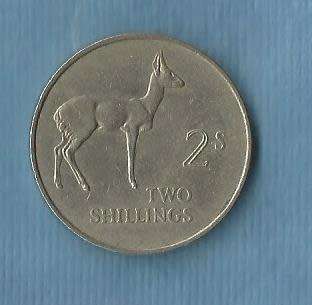 Zambia. 1966. Wild Antelope. Two Shillings Coin. R 121.00  View Scans
