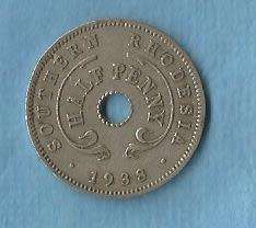 Southern Rhodesia. 1938. Half Penny Coin.  R 110.00   View scans