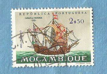 Mocambique, 1961.  Sailing Ship. 1  Used Stamp. CV +/- R 5.00 View scans