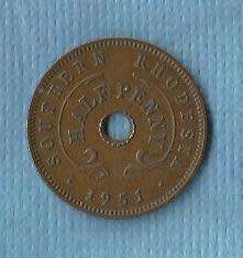 Southern Rhodesia. 1951 . King George VI. Half Penny  Coin.  R 42.00 View scans