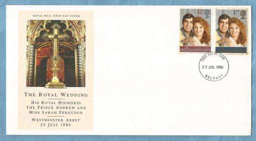 Great Britain. 1986. Royal Wedding Prince Andrew Miss S.Ferguson.F.D.C.  CV +/- R 34.00 View scans