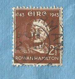 Ireland. 1943. Rowan Hamilton. 1 Used Stamp. CV+/-  R 12.00 View scans