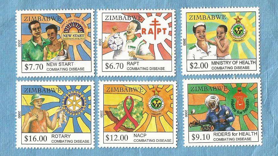 Zimbabwe 2000. Health Promotion Campaign. Set of 6 Mint Stamps. NH.  CV /- R  53.00 View scans