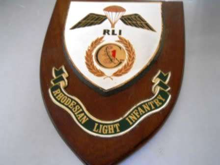 Rhodesian Light Infantry Plaque *** This one hard to find ***