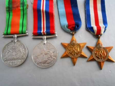 Group of 4 WWII British Medals