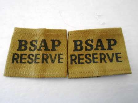 Rhodesian Set BSAP Reserve Shoulder Insignia