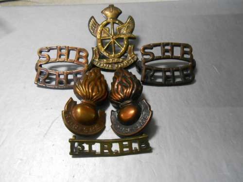Railways & Harbours Brigade Set of Badges - ( All pins intact)