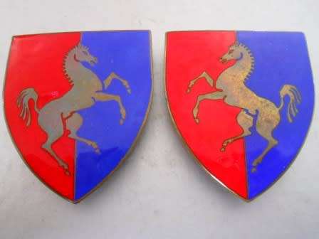 Matching pair TSC (Technical Service Corps) Shoulder Flashes - Early type enamel