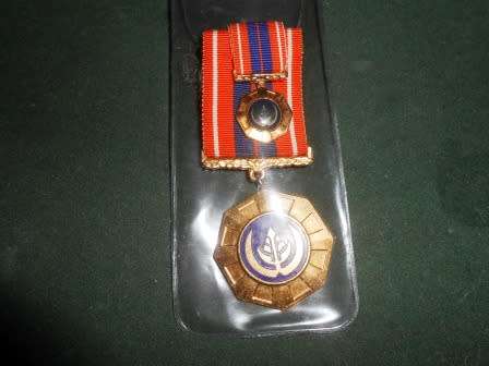 Pro Patria Medal Set *** Full Size and Miniature , Full size is a loose suspender ***