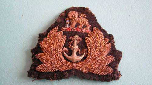 SA Naval Officer Cap badge (Bullion Wire)