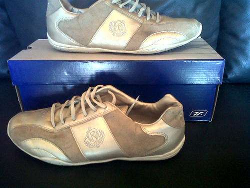 GOLD REEBOK SHOES