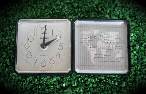 Vintage SAA (South African Airways) Staiger 8 day alarm Quartz clock West Germany-working