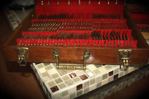 Very Large 158pc Bamboo pattern Nickel bronze Thai Flatware set in double Layer wooden Box 11.3kg