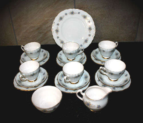 21pc Colclough Bone China made in England 6 trio's and more Product of Ridgway Potteries LTD