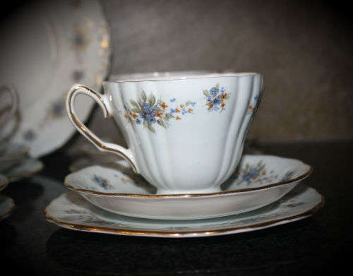21pc Colclough Bone China made in England 6 trio's and more Product of Ridgway Potteries LTD