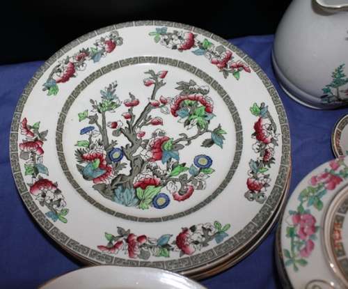 Vintage Johnson Bros England Indian tree 1 Large Dinner Plate  hand engraved 255mm- 7 available