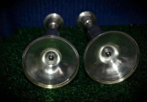 2 silver Plated Candle sticks 230x 85mm