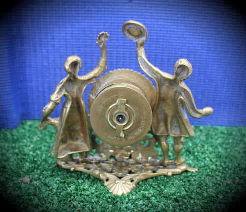 Antique Solid Brass Clock (not working) United Clock Company Great Britain.need repairs