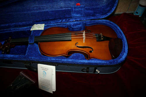 Stentor Student 1 Violin 4/4 (unused) with origanal case bow strap and Rosin