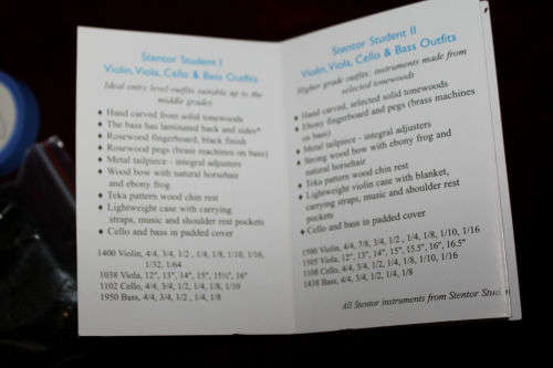 Stentor Student 1 Violin 4/4 (unused) with origanal case bow strap and Rosin