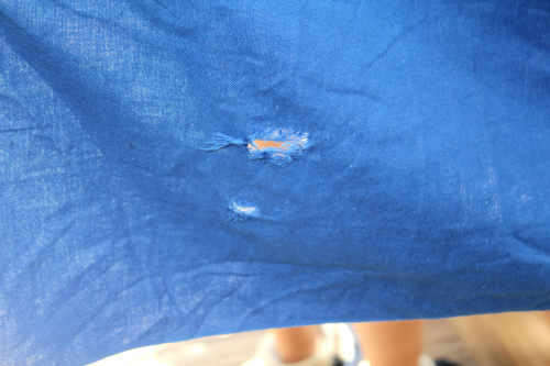 Old Collectable South African Flag 110cm x 162cm - few holes in the material see photos