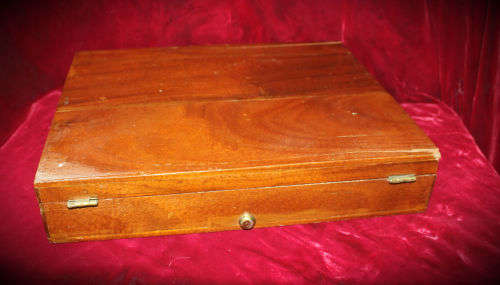 Vintage Masonic compass tool set in wooden box -(wood box need repairs) 73mmx370mmx350mm