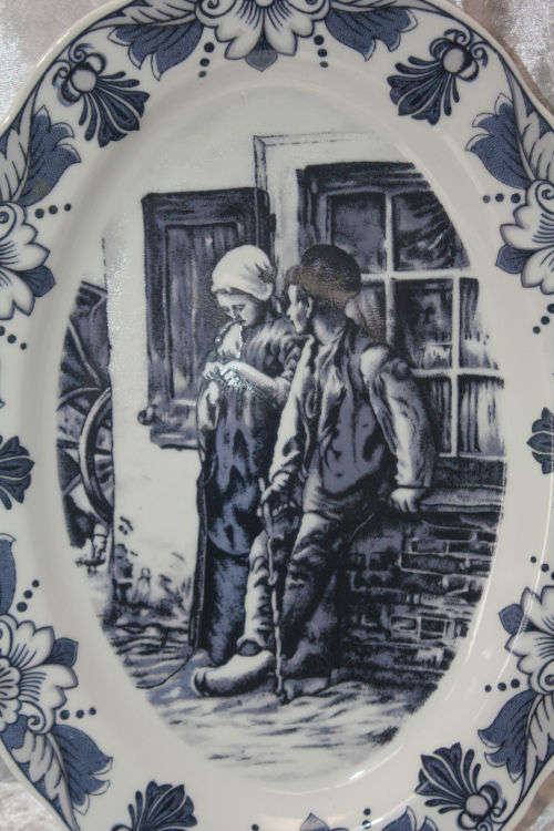 Delft Holland Special Limited Collectors Edition Oval Plate with C.O.A Oude Molen Fabriek 363x265mm