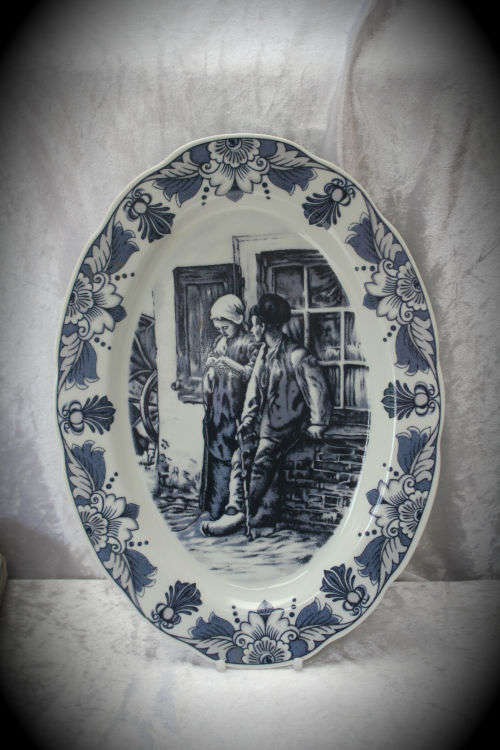 Delft Holland Special Limited Collectors Edition Oval Plate with C.O.A Oude Molen Fabriek 363x265mm