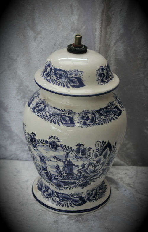 1838 De Kruik Delftware Holland Lamp stand -240x160mm