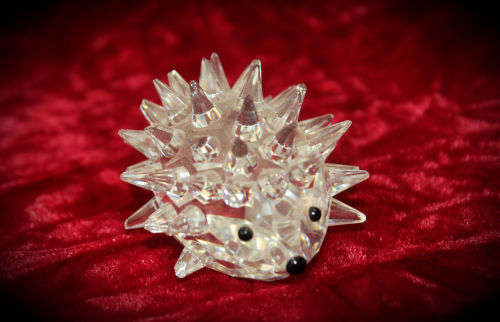 Collectable 2 SWAROVSKI Crystal Hedgehogs  -34x55x44mm- Not Boxed-Retired