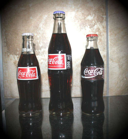 3 different Vintage Glass Coca-Cola bottles unopened 2 x 200ml 1x1995 AND 1 X 300ML 1998