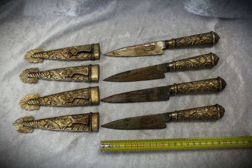 4 Vintage Tandil El Chaja Gaucho boot Daggers Made in Argentina