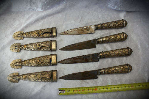 4 Vintage Tandil El Chaja Gaucho boot Daggers Made in Argentina