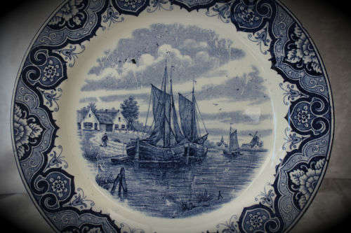 Antique ceramique maestricht Porcelain Plate - 250mm- Made in Holland