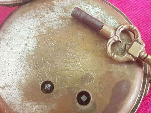 Victorian SPECIALLY EXAMINED SWISS MADE CENTRE SECONDS CHRONOGRAPH  POCKET WATCH with Key Not workin