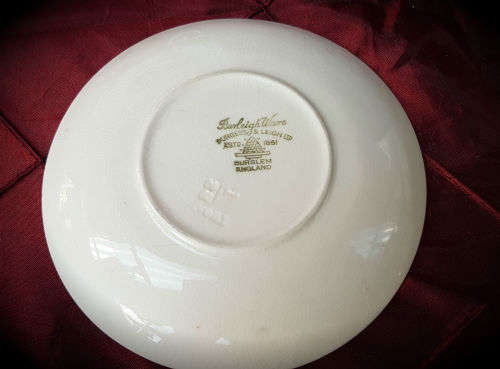 Vintage Burleigh Ware saucer 126mm and side Plate 143mm Burslem England -indian tree pattern