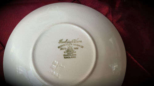 Vintage Burleigh Ware saucer 126mm and side Plate 143mm Burslem England -indian tree pattern