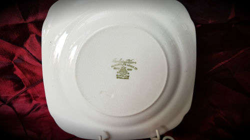 Vintage Burleigh Ware saucer 126mm and side Plate 143mm Burslem England -indian tree pattern