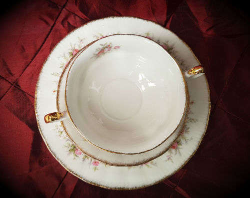 Vintage 1966- Paragon Victoriana Rose - SOUP TRIO-  fine bone china-never been used 7 Available