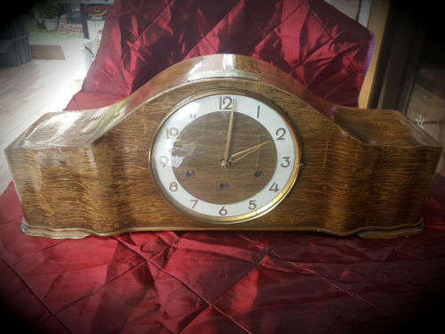 Original-Mauthe-Mantel-Clock Made in Germany reward for 20 years service in 1958 by copper mines