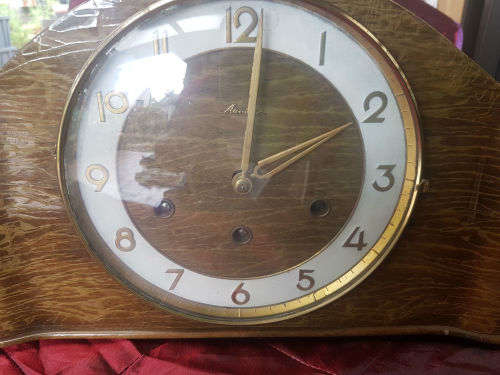 Original-Mauthe-Mantel-Clock Made in Germany reward for 20 years service in 1958 by copper mines