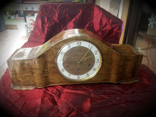 Original-Mauthe-Mantel-Clock Made in Germany reward for 20 years service in 1958 by copper mines