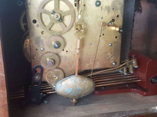 Original-Mauthe-Mantel-Clock Made in Germany reward for 20 years service in 1958 by copper mines