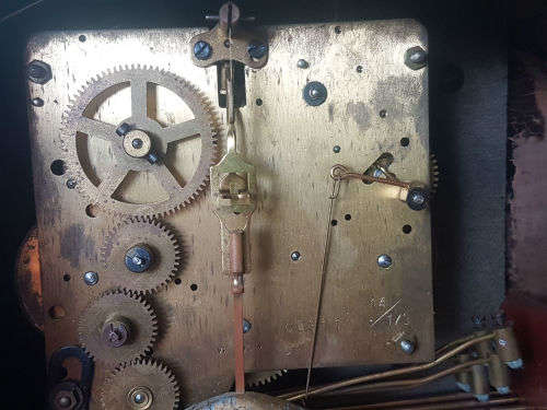 Original-Mauthe-Mantel-Clock Made in Germany reward for 20 years service in 1958 by copper mines